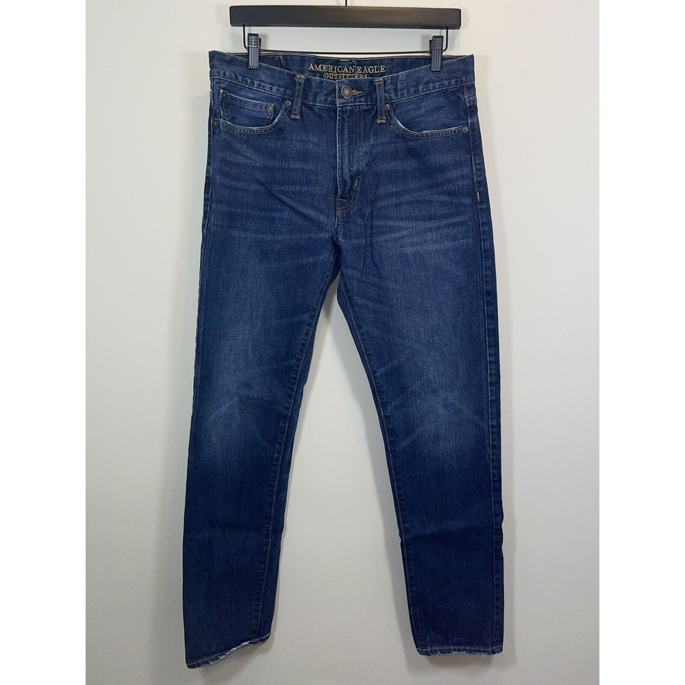 American Eagle Original Taper Mens Jeans Dark Wash Size 32x34 - Picture 1 of 7